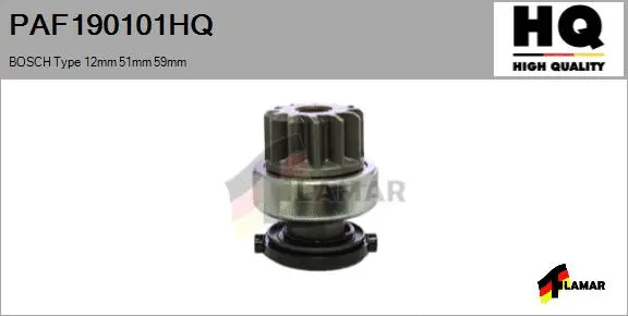 Pinion, starter (PAF190101HQ)
