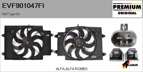 Electric Motor, radiator fan (EVF901047FI)