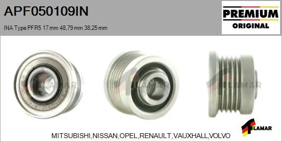 Belt Pulley, alternator (APF050109IN)