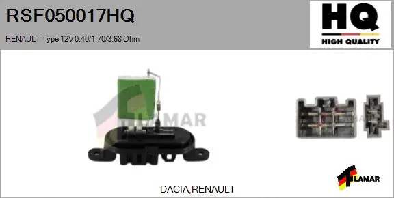 Resistor, interior blower (RSF050017HQ)