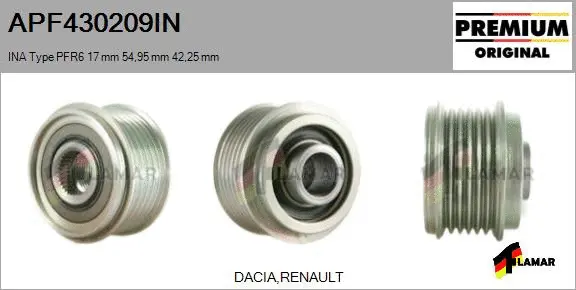 Belt Pulley, alternator (APF430209IN)