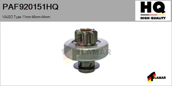 Pinion, starter (PAF920151HQ)