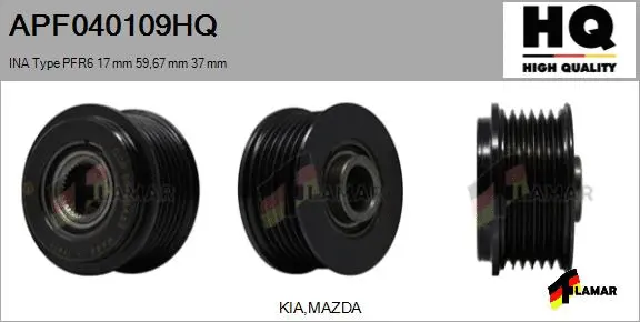 Belt Pulley, alternator (APF040109HQ)