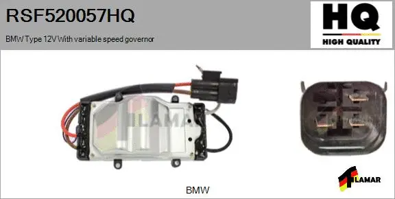 Series resistor, electric motor (radiator fan) (RSF520057HQ)