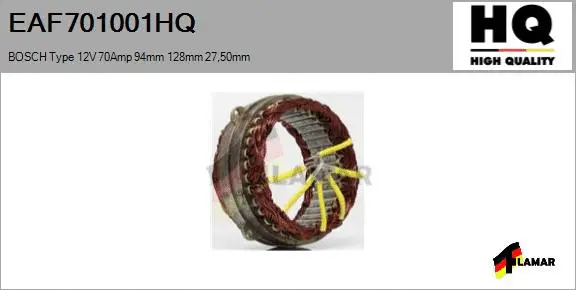 Stator, alternator (EAF701001HQ)