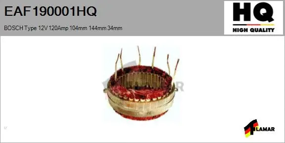 Stator, alternator (EAF190001HQ)