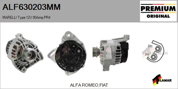 Alternator (ALF630203MM)