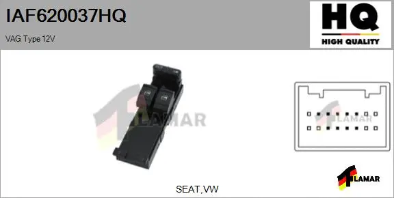 Switch, window regulator (IAF620037HQ)