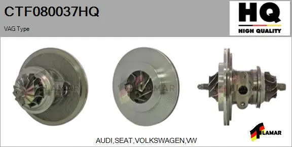 Core assembly, turbocharger (CTF080037HQ)