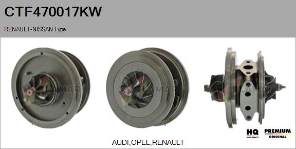 Core assembly, turbocharger (CTF470017KW)