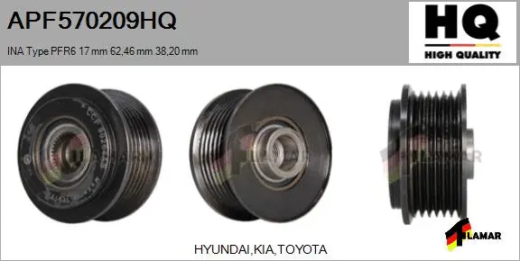 Belt Pulley, alternator (APF570209HQ)