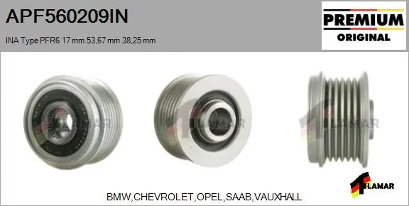Belt Pulley, alternator (APF560209IN)