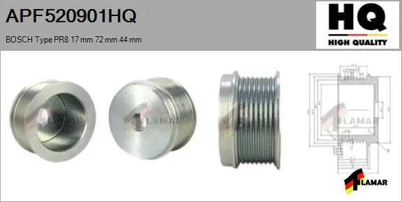 Belt Pulley, alternator (APF520901HQ)