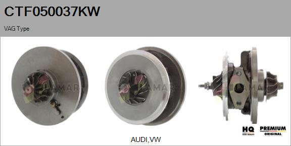 Core assembly, turbocharger (CTF050037KW)