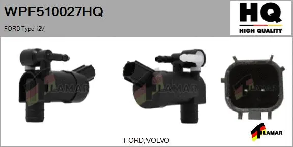Washer Fluid Pump, window cleaning (WPF510027HQ)