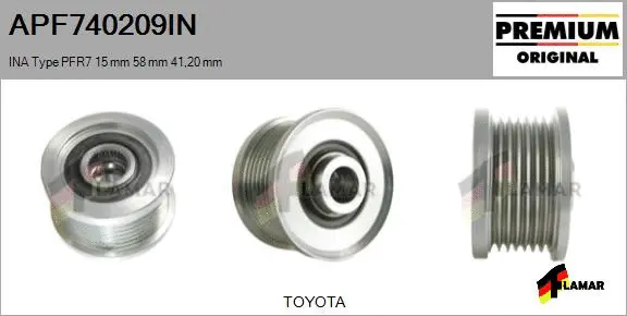 Belt Pulley, alternator (APF740209IN)