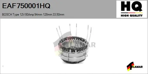 Stator, alternator (EAF750001HQ)
