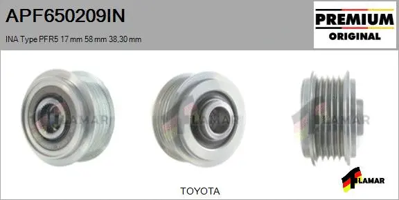 Belt Pulley, alternator (APF650209IN)