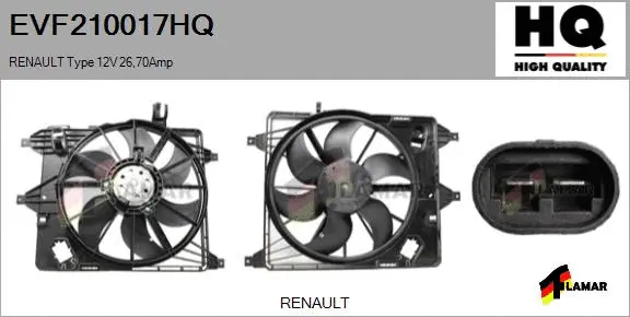 Electric Motor, radiator fan (EVF210017HQ)