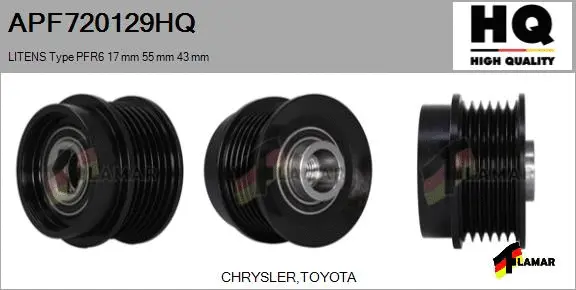 Belt Pulley, alternator (APF720129HQ)