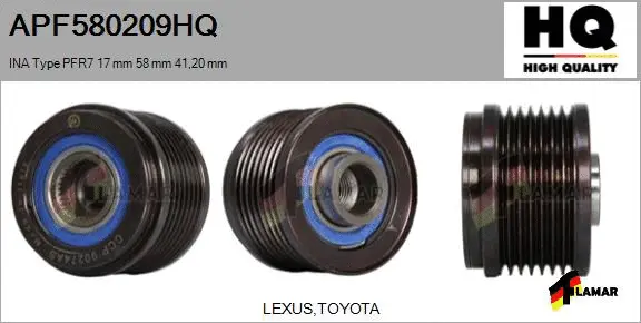 Belt Pulley, alternator (APF580209HQ)