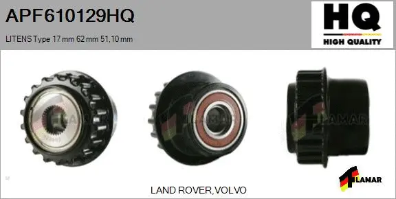 Belt Pulley, alternator (APF610129HQ)