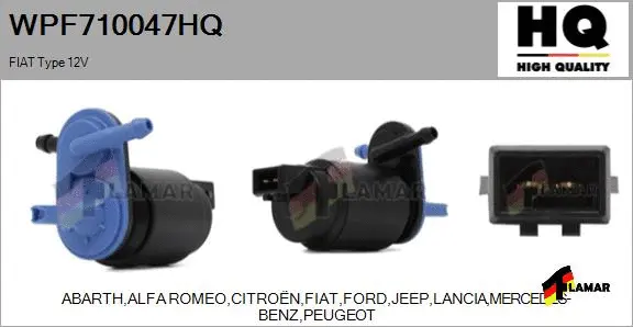 Washer Fluid Pump, window cleaning (WPF710047HQ)