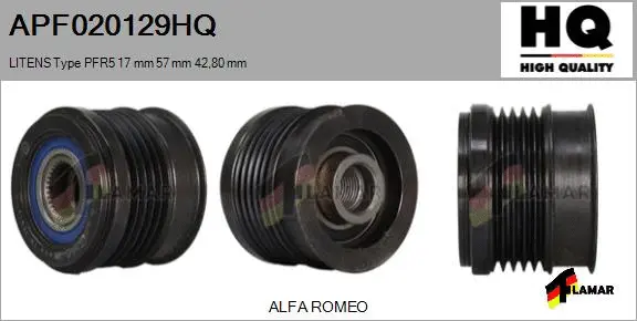 Belt Pulley, alternator (APF020129HQ)