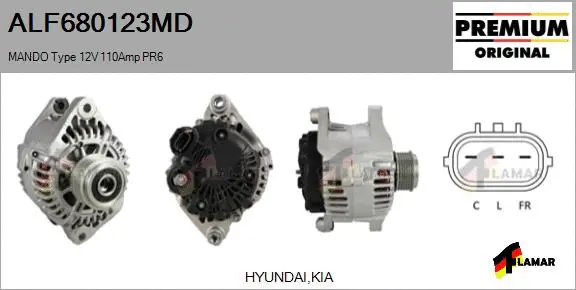 Alternator (ALF680123MD)