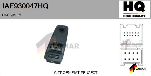 Switch, window regulator (IAF930047HQ)