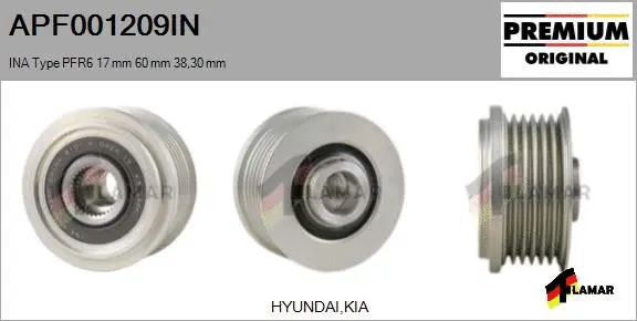 Belt Pulley, alternator (APF001209IN)