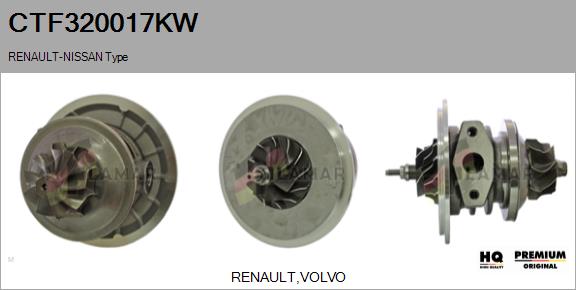 Core assembly, turbocharger (CTF320017KW)