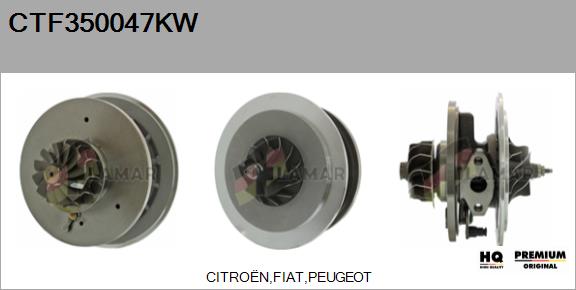 Core assembly, turbocharger (CTF350047KW)