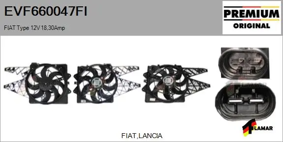 Electric Motor, radiator fan (EVF660047FI)