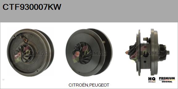 Core assembly, turbocharger (CTF930007KW)