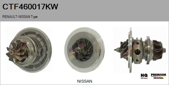 Core assembly, turbocharger (CTF460017KW)