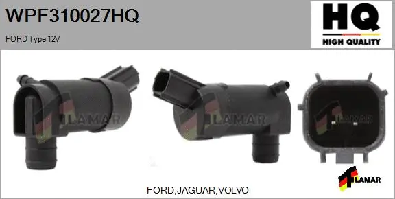 Washer Fluid Pump, window cleaning (WPF310027HQ)