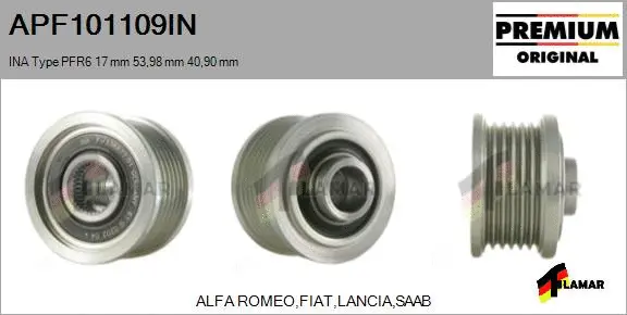 Belt Pulley, alternator (APF101109IN)
