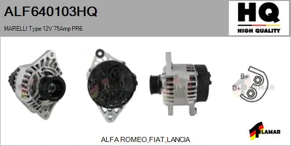 Alternator (ALF640103HQ)