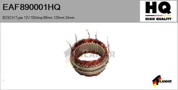 Stator, alternator (EAF890001HQ)