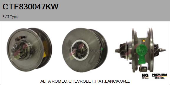 Core assembly, turbocharger (CTF830047KW)