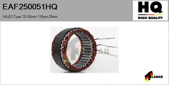 Stator, alternator (EAF250051HQ)