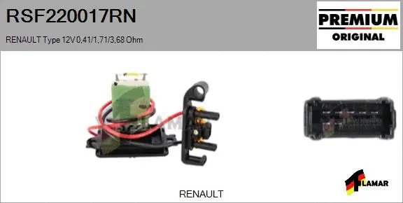 Resistor, interior blower (RSF220017RN)