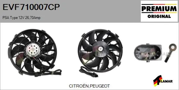 Electric Motor, radiator fan (EVF710007CP)