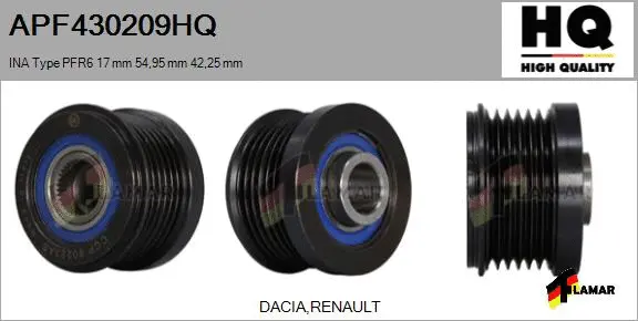 Belt Pulley, alternator (APF430209HQ)