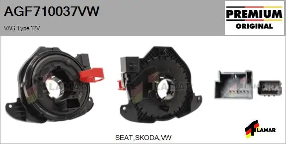 Clockspring, airbag (AGF710037VW)