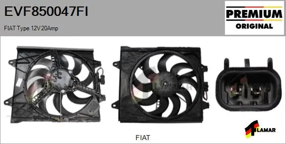 Electric Motor, radiator fan (EVF850047FI)