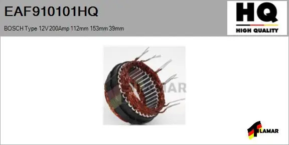 Stator, alternator (EAF910101HQ)