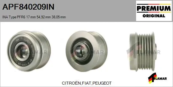 Belt Pulley, alternator (APF840209IN)