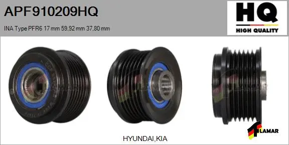 Belt Pulley, alternator (APF910209HQ)